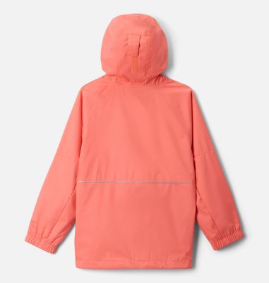 Youth Dalby Springs II Waterproof Hiking Jacket, Color: Hot Coral, image 4