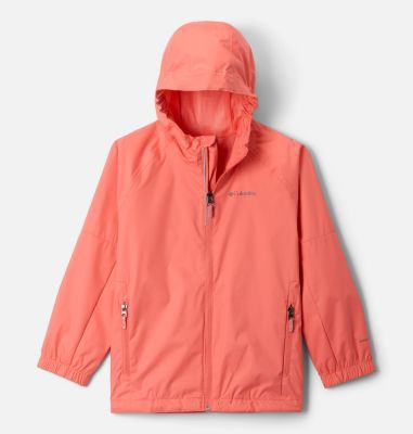 Youth Dalby Springs II Waterproof Hiking Jacket, Color: Hot Coral, image 1