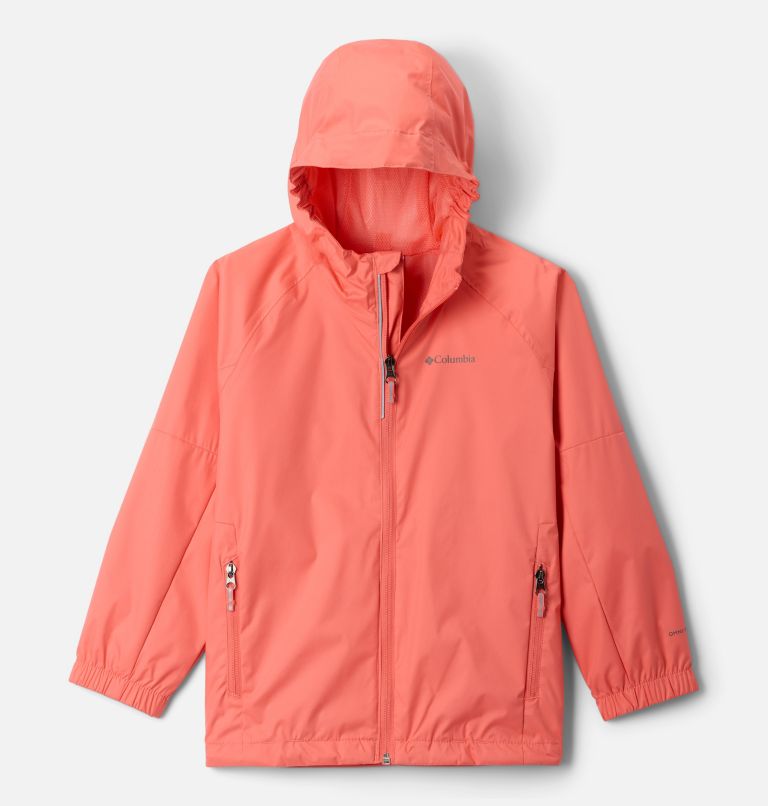 Youth Dalby Springs II Waterproof Hiking Jacket, Color: Hot Coral, image 1