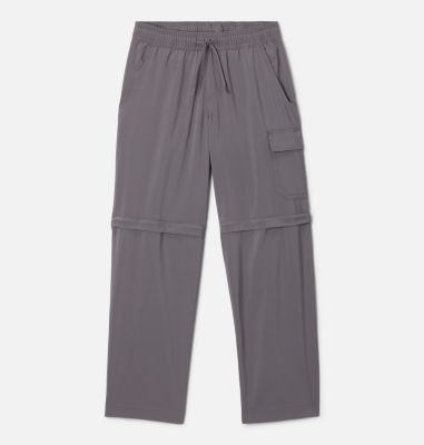 Boys' Silver Ridge Utility Convertible Hiking Trousers, Color: City Grey, image 1