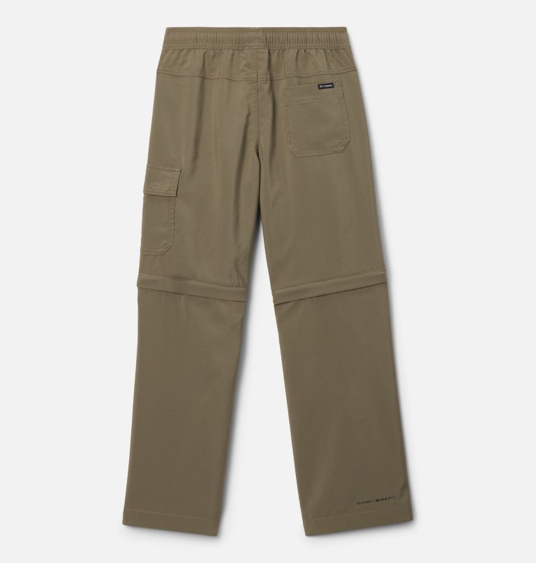 Boys' Silver Ridge Utility Convertible Hiking Trousers, Color: Stone Green, image 2