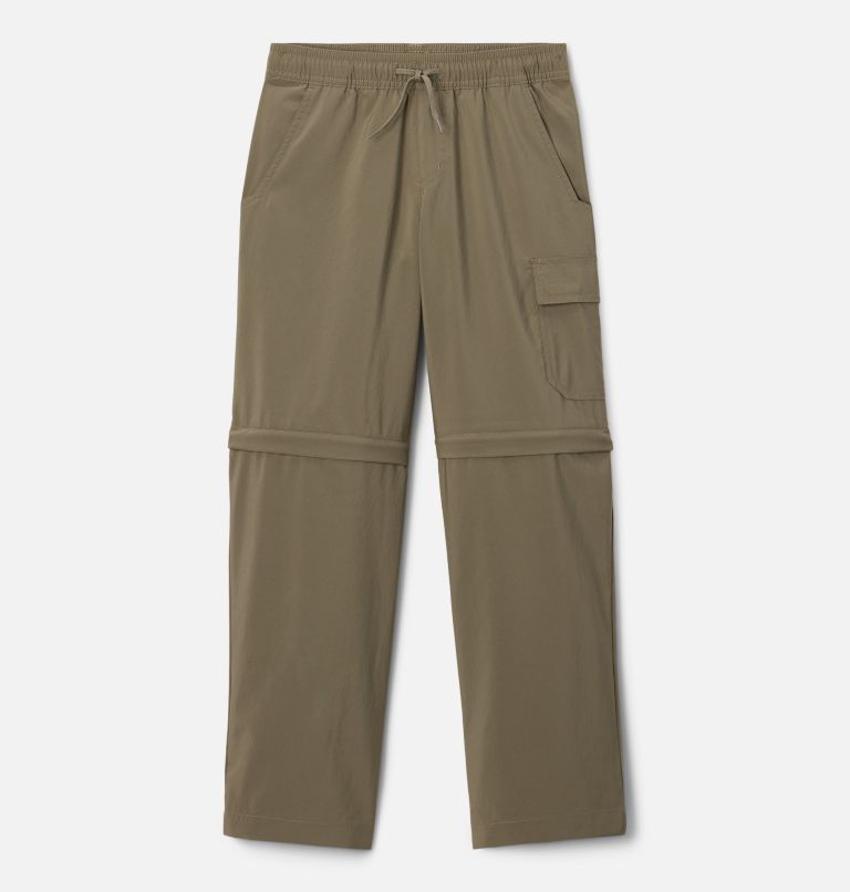 Boys' Silver Ridge Utility Convertible Hiking Trousers, Color: Stone Green, image 1