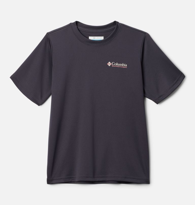 Boys' Fork Stream Technical Graphic T-Shirt, Color: Shark, Heritage II, image 1