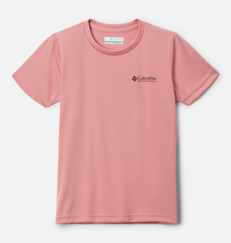 Girls' Fork Stream Technical Graphic T-Shirt, Color: Pink Agave, Heritage II, image 1