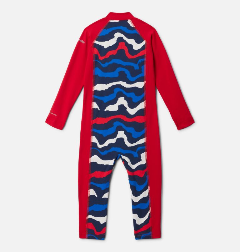 Toddler Sandy Shores II Sunsuit, Color: Coll Navy Wavy, Mountain Red, image 2
