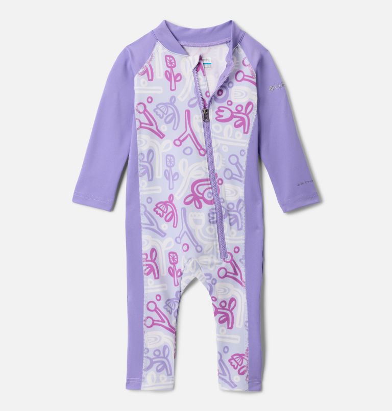 Bébé Combinaison anti-UV Sandy Shores II, Color: Snowdrift Marker Made, Paisley Purple, image 1