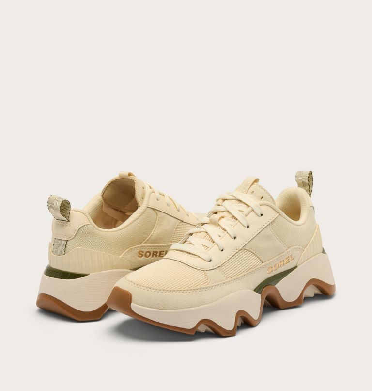Women's Kinetic Impact II Wonder Lace Sneaker, Color: Honey White, Utility Green, image 9
