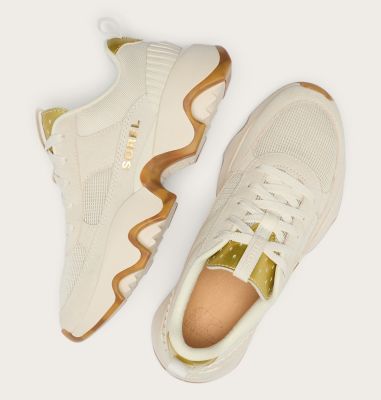 Women's Kinetic Impact II Wonder Lace Sneaker, Color: True Gold, Chalk, image 4