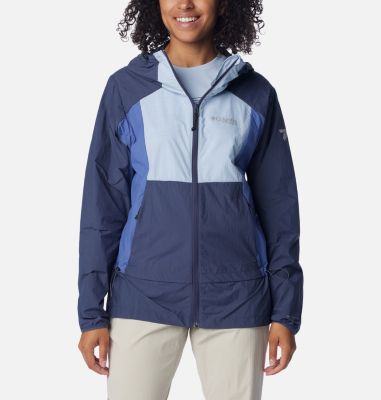 Columbia Sportswear Blue Two Tone Windbreaker Full Zip Jacket Womens Size L  -  Canada