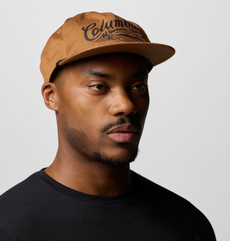 Ratchet Strap Snap Back, Color: Camel Brown, Columbia Mountains, image 3