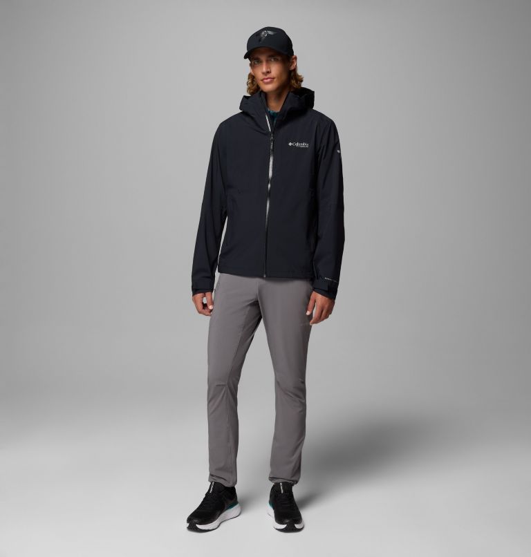 Men's Ampli-Dry II Waterproof Hiking Shell Jacket, Color: Black, image 2