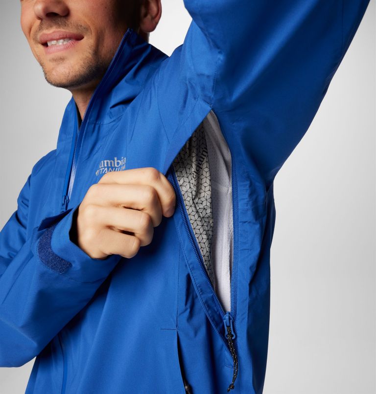 Men's Ampli-Dry III Waterproof Hiking Shell Jacket | 433 | XXL, Color: Mountain Blue, image 8