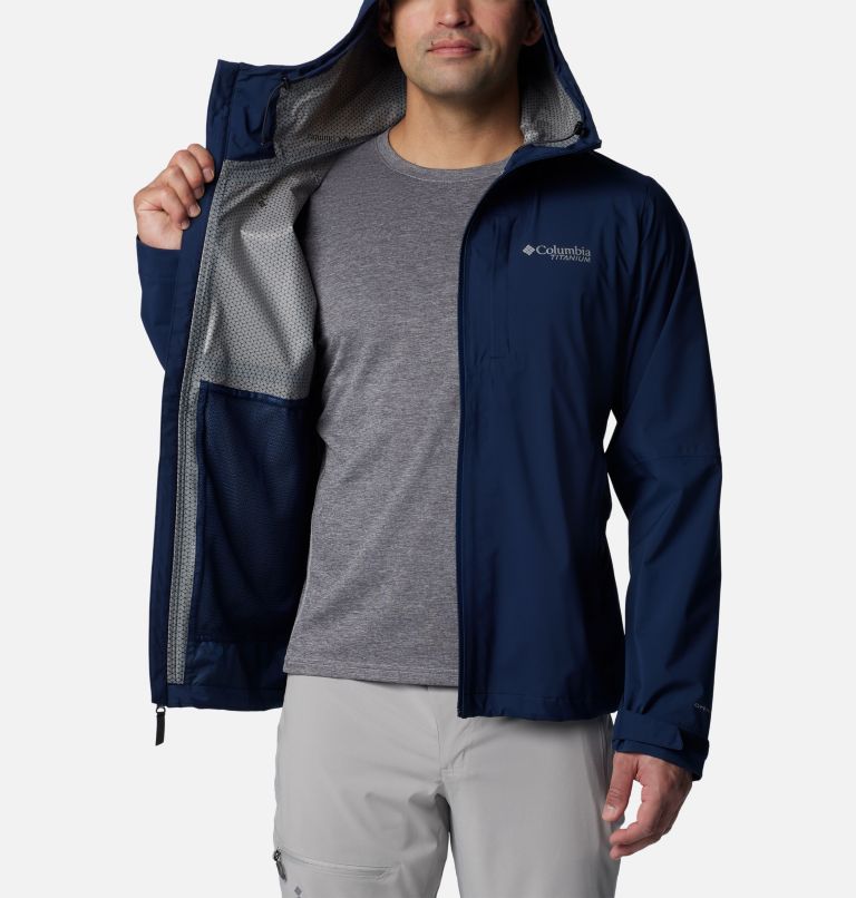 Men's Ampli-Dry III Waterproof Hiking Shell Jacket | 464 | XL, Color: Collegiate Navy, image 5