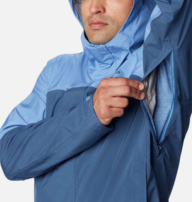 Chaqueta de senderismo impermeable de 3 capas Wahkeena Falls para hombre, Color: Skyler, Dark Mountain, image 7