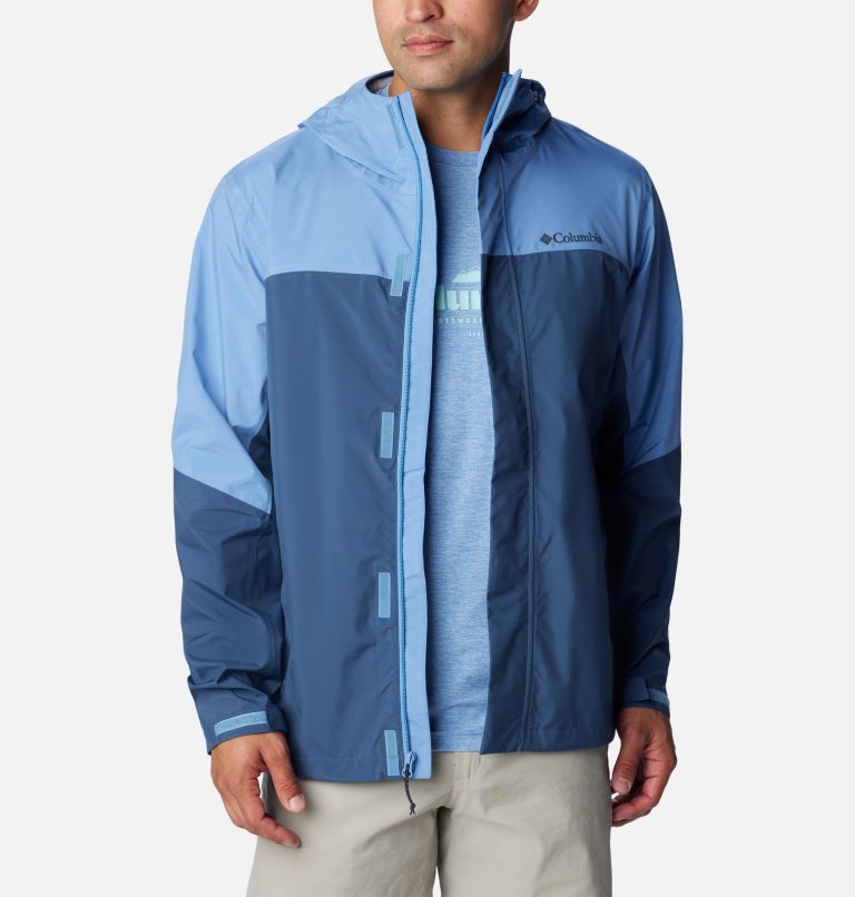 Chaqueta de senderismo impermeable de 3 capas Wahkeena Falls para hombre, Color: Skyler, Dark Mountain, image 9