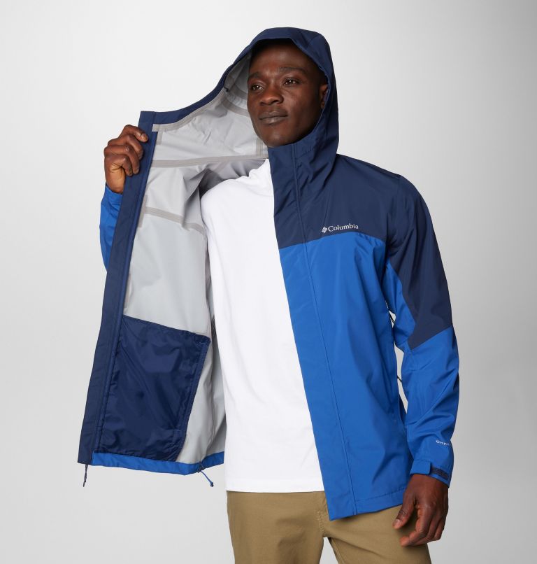Men's Wahkeena Falls 3L Shell Jacket, Color: Mountain Blue, Collegiate Navy, image 8