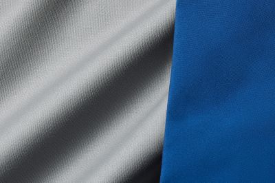 An image of two different fabrics