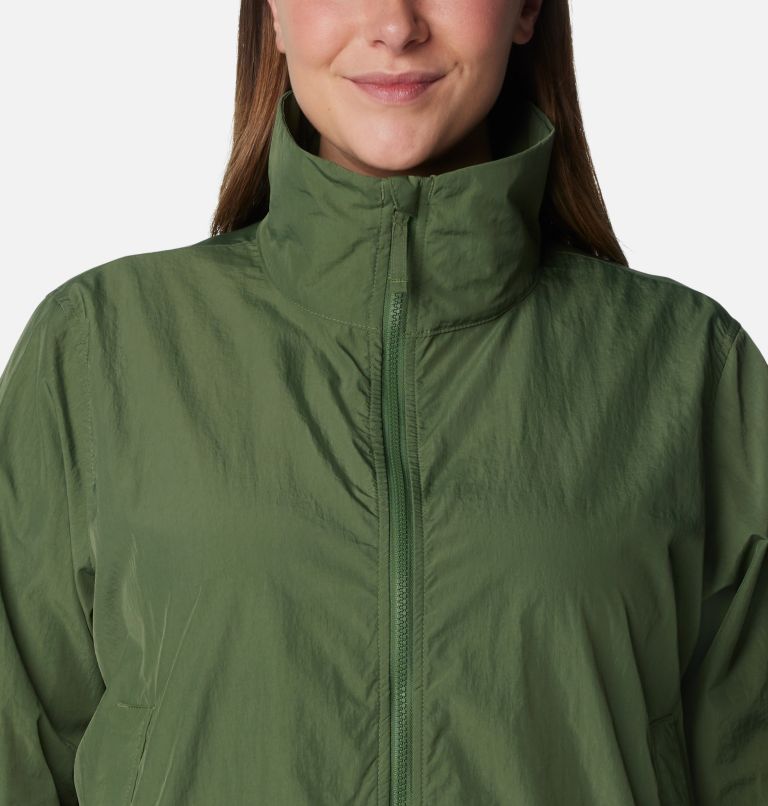 Thumbnail: Women's Time is Right Windbreaker - Plus Size, Color: Canteen, image 4