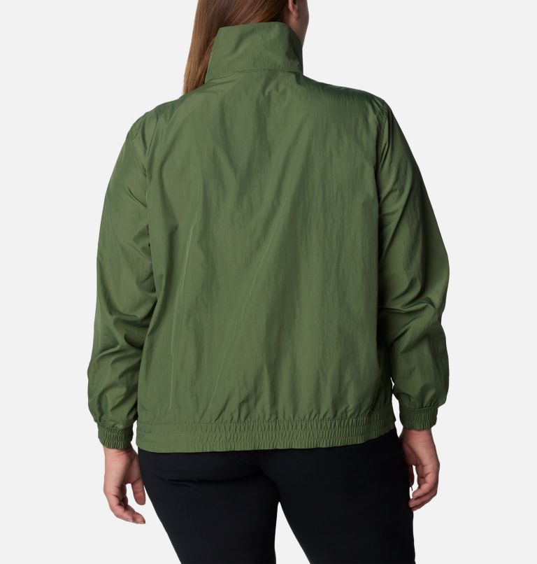 Thumbnail: Women's Time is Right Windbreaker - Plus Size, Color: Canteen, image 2