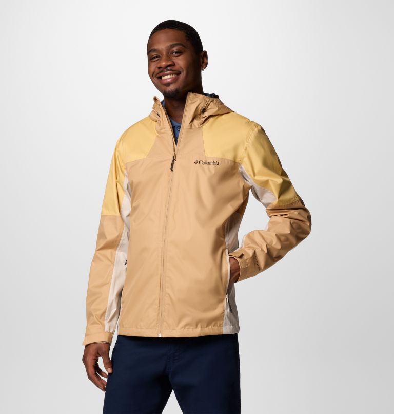Chaqueta impermeable Inner Limits IV para hombre, Color: Canoe, Sand Dune, Dark Stone, image 3