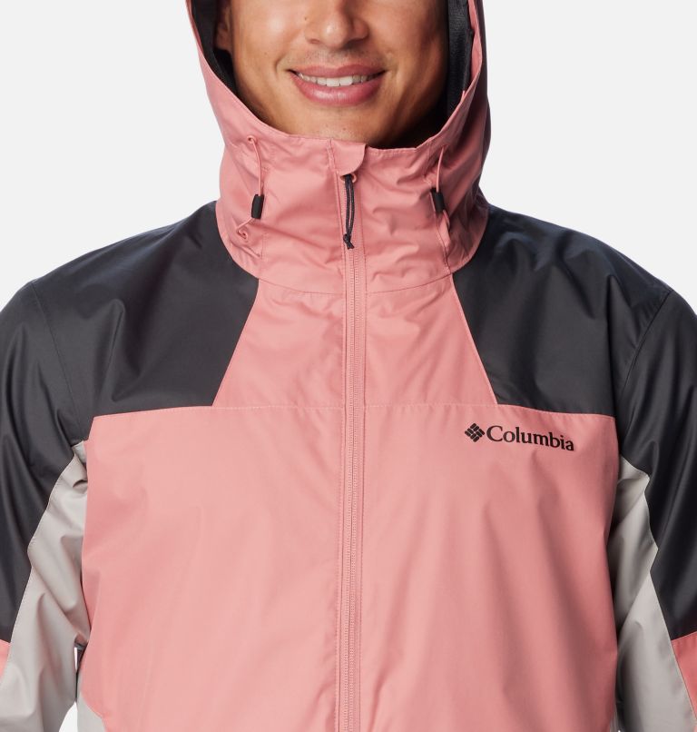Men's Inner Limits IV Waterproof Jacket, Color: Pink Agave, Shark, Flint Grey, image 4