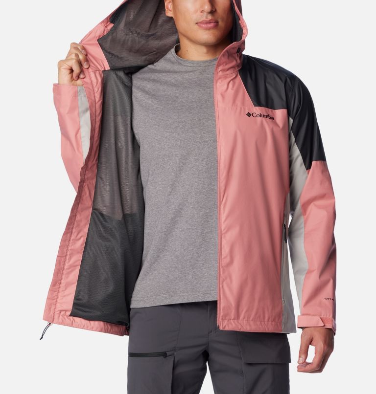 Men's Inner Limits IV Waterproof Jacket, Color: Pink Agave, Shark, Flint Grey, image 5