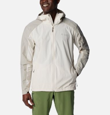 Columbia Jacket Mens Extra Large Beige Green Full Zip Fleece Lined  Windbreaker