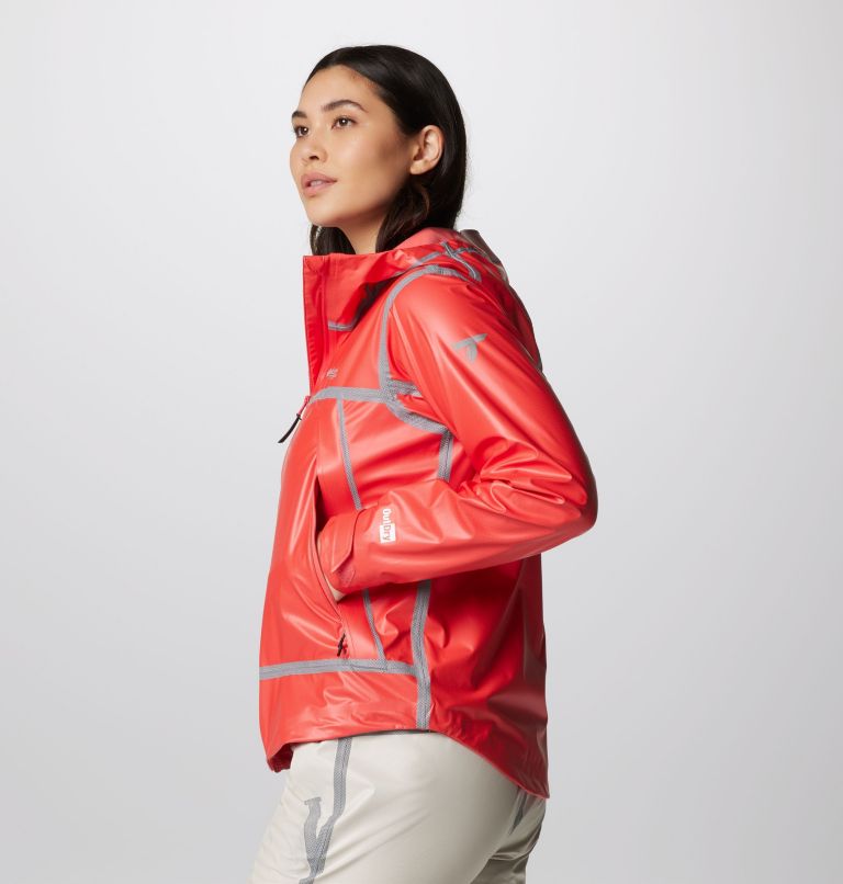 Women's Wyldwood Waterproof Hiking Shell, Color: Juicy, image 4