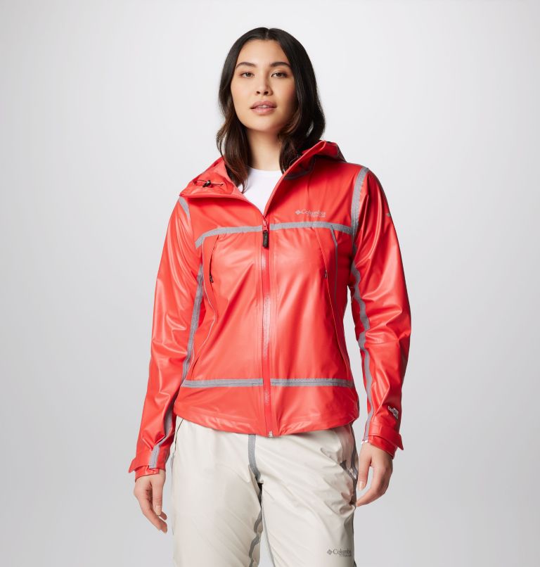 Women's Wyldwood Waterproof Hiking Shell, Color: Juicy, image 9