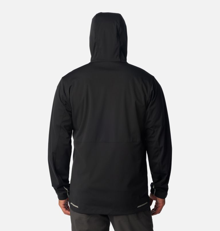 Men's Black Mesa Hooded Softshell Jacket, Color: Black, image 2