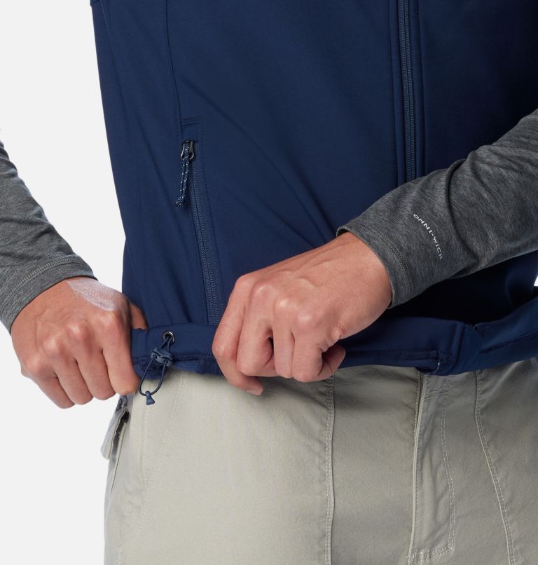 Men's Ascender Hiking Softshell Vest, Color: Collegiate Navy, image 6