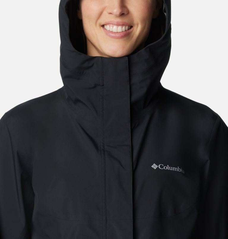 Women's Wahkeena Falls 3L Waterproof Hiking Shell, Color: Black, image 4