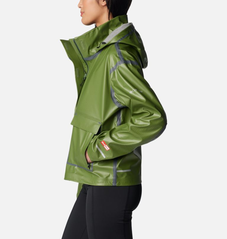 Women's Boundless Waterproof Hiking Shell, Color: Canteen, image 3
