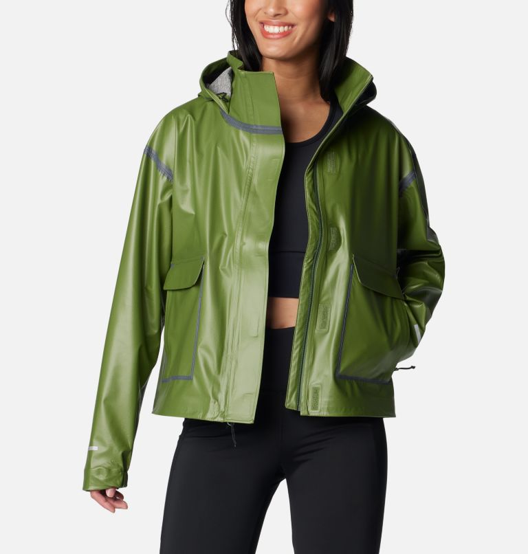 Women's Boundless Waterproof Hiking Shell, Color: Canteen, image 6