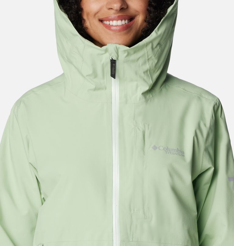 Chaqueta Columbia Ligera Impermeable Con Capucha Y Ventilación Axilar Mujer, Reciclado