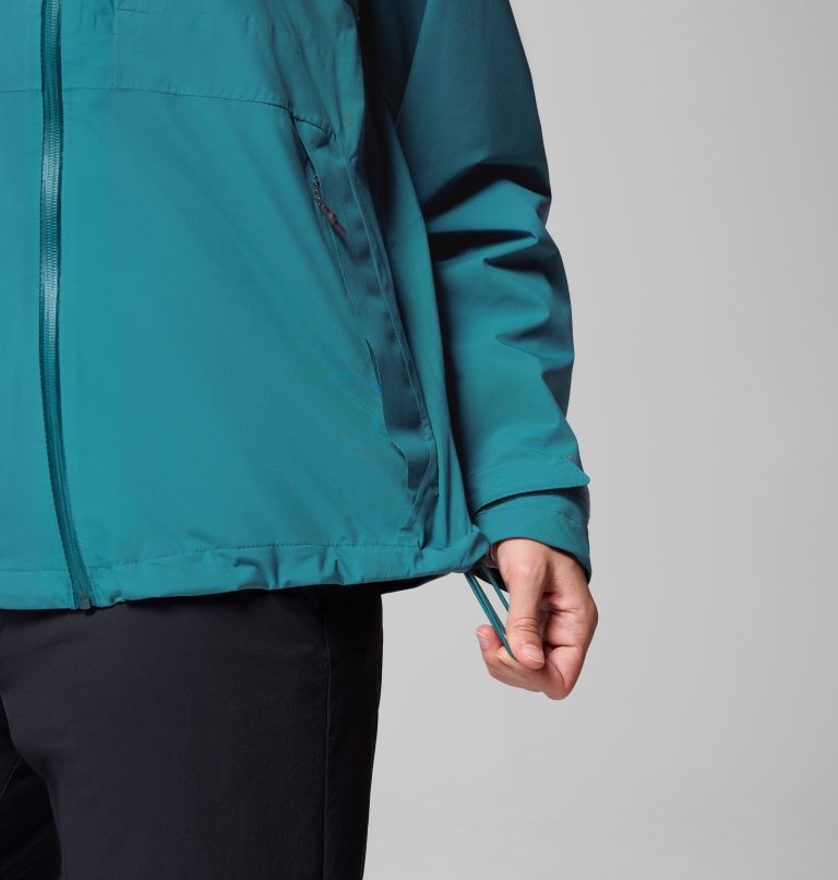 Women's Ampli-Dry II Waterproof Hiking Shell Jacket, Color: River Blue, image 10