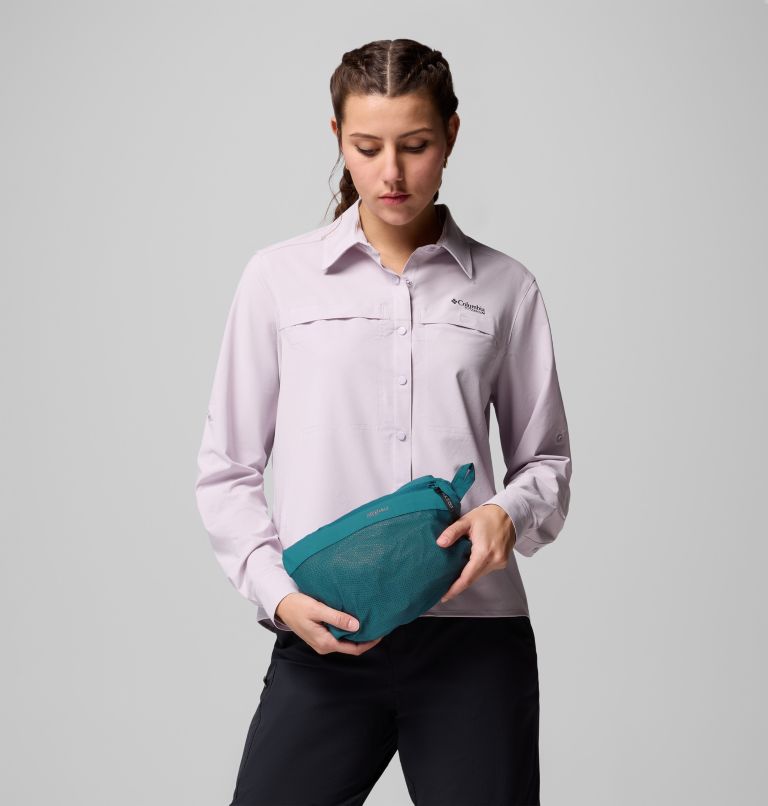 Women's Ampli-Dry II Waterproof Hiking Shell Jacket, Color: River Blue, image 11