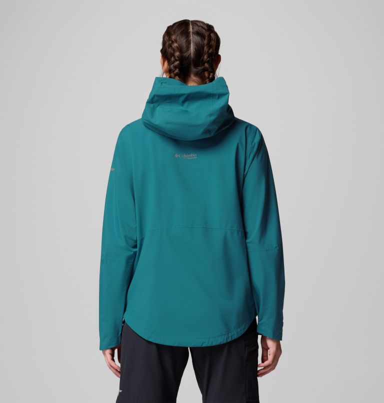 Women's Ampli-Dry II Waterproof Hiking Shell Jacket, Color: River Blue, image 3