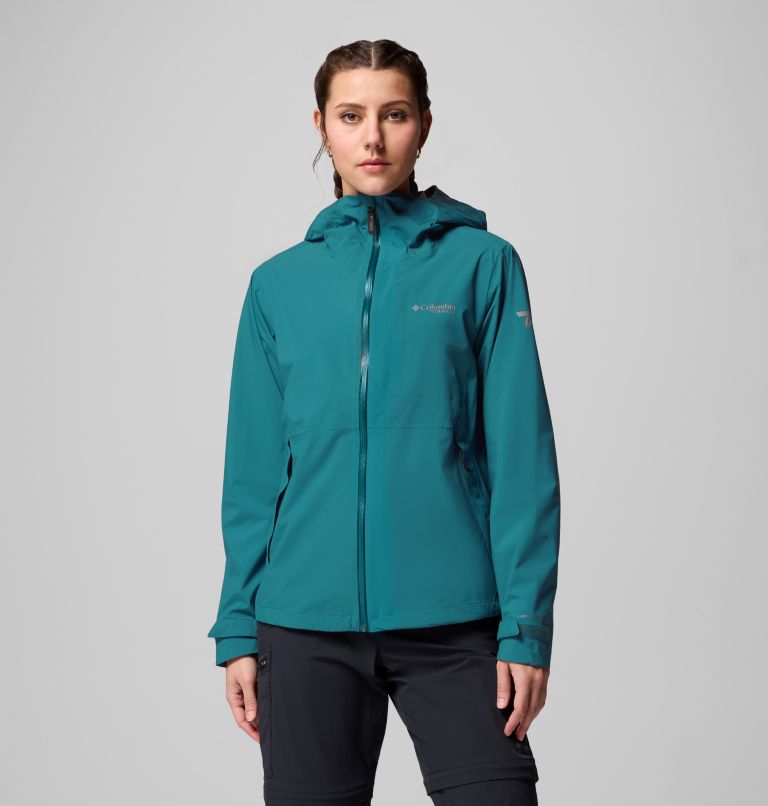 Women's Ampli-Dry II Waterproof Hiking Shell Jacket, Color: River Blue, image 1