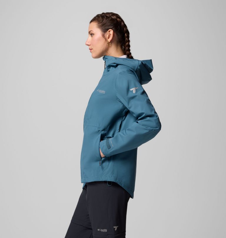 Women's Omni-Tech AmpliDry II Shell, Color: Everblue, image 4