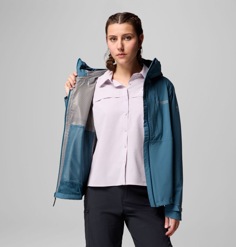 Women's Omni-Tech AmpliDry II Shell, Color: Everblue, image 6