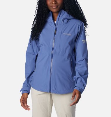 Chubasquero impermeable para mujer, chaqueta impermeable larga para mujer,  rompevientos, gabardina al aire libre (color rosa, talla: XL)