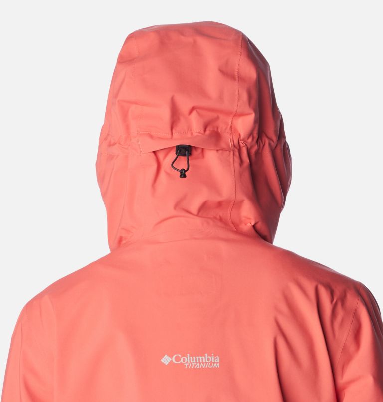 Women's Ampli-Dry II Waterproof Hiking Shell Jacket, Color: Juicy, image 6
