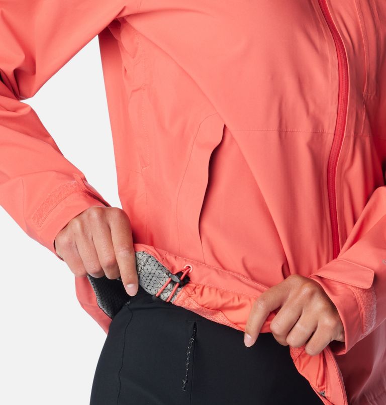 Women's Ampli-Dry II Waterproof Hiking Shell Jacket, Color: Juicy, image 8