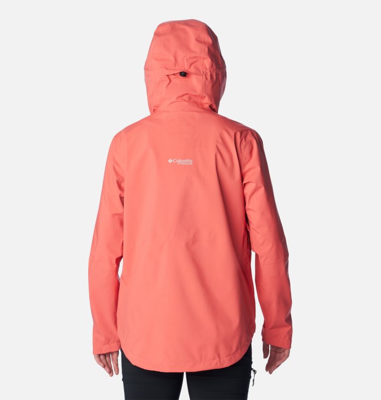 Women's Ampli-Dry II Waterproof Hiking Shell Jacket, Color: Juicy, image 2