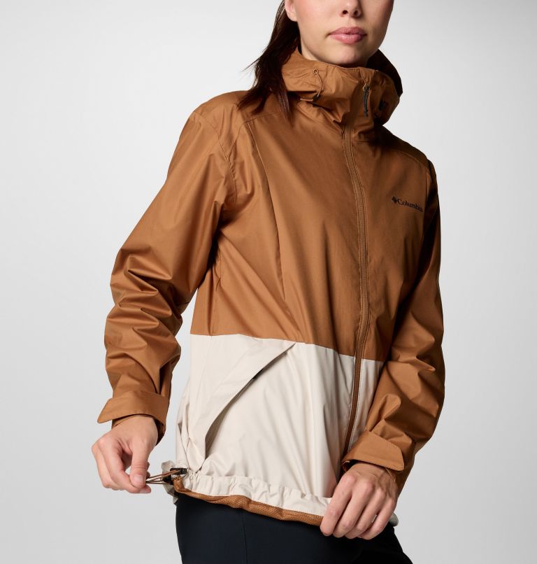Women's Inner Limits III Waterproof Jacket, Color: Camel Brown, Dark Stone, image 6
