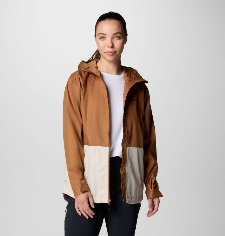 Women's Inner Limits III Waterproof Jacket, Color: Camel Brown, Dark Stone, image 7
