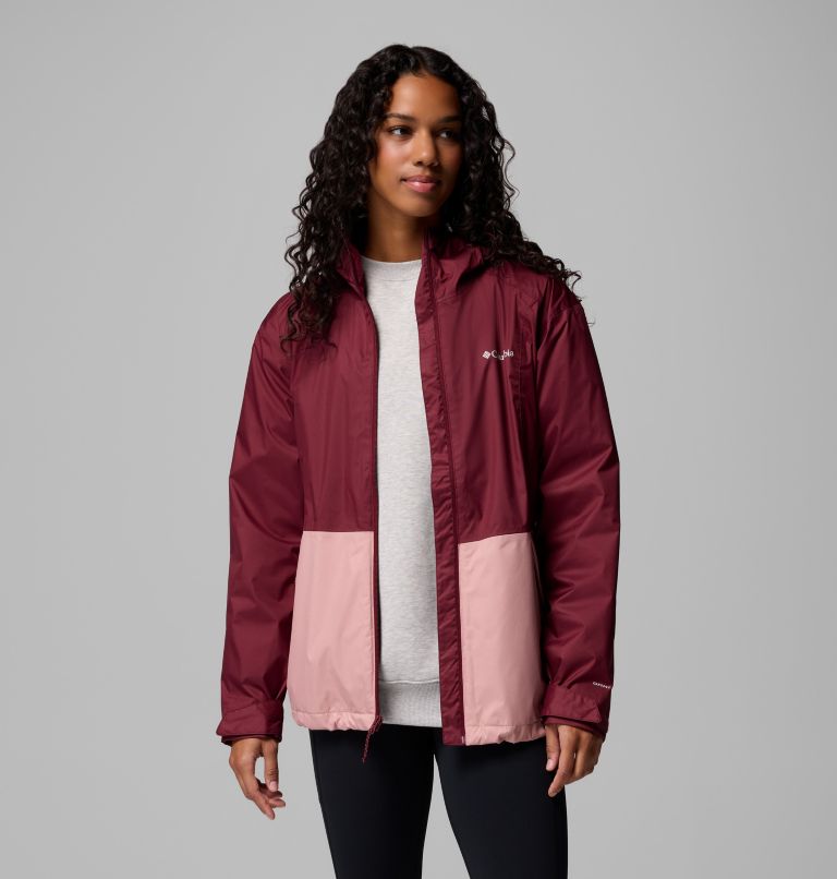 Chaqueta impermeable Inner Limits III para mujer, Color: Rich Wine, Eraser Pink, image 5