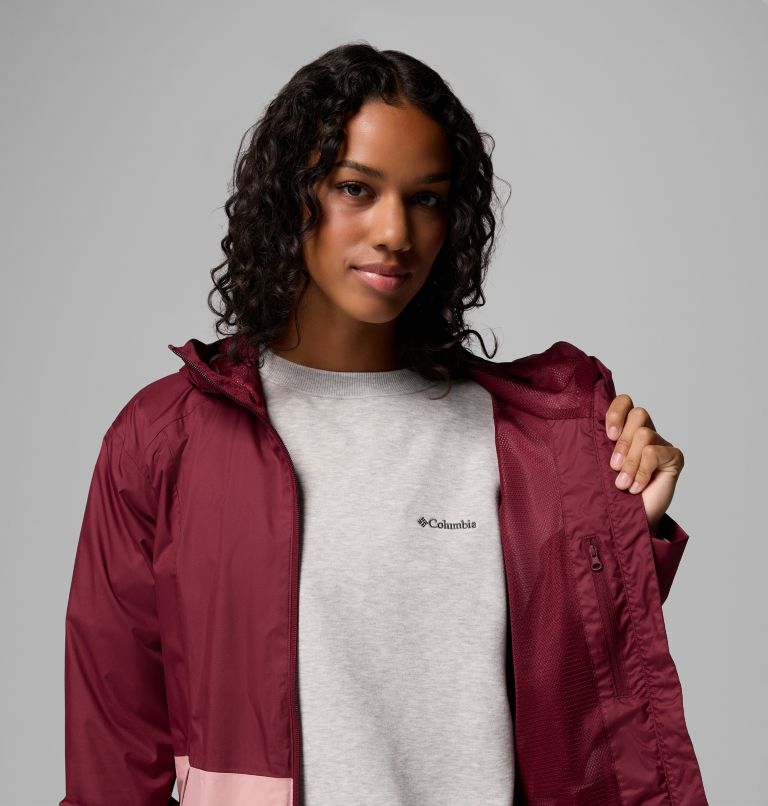 Chaqueta impermeable Inner Limits III para mujer, Color: Rich Wine, Eraser Pink, image 6
