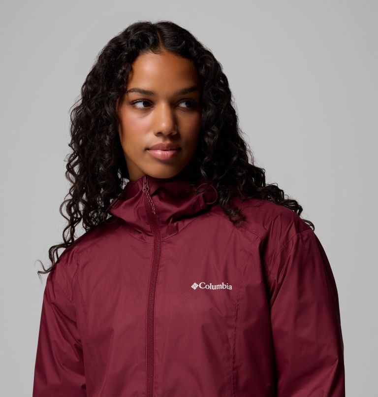 Chaqueta impermeable Inner Limits III para mujer, Color: Rich Wine, Eraser Pink, image 7
